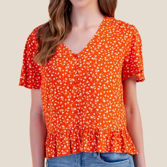 Francesca's Lorraine Button Front Blouse - Picture 4 of 7